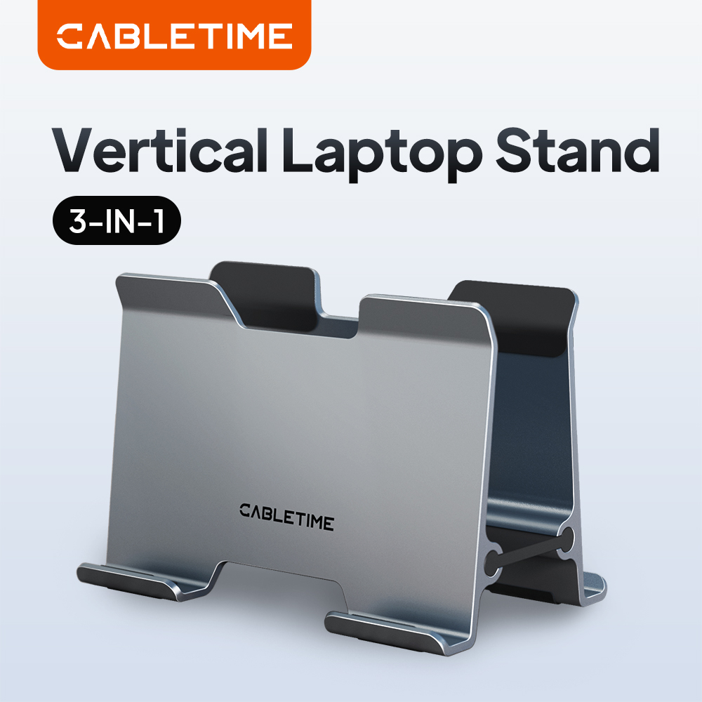 Laptop Accessories Dell - CABLETIME Vertical Laptop Stand Aluminum Alloy