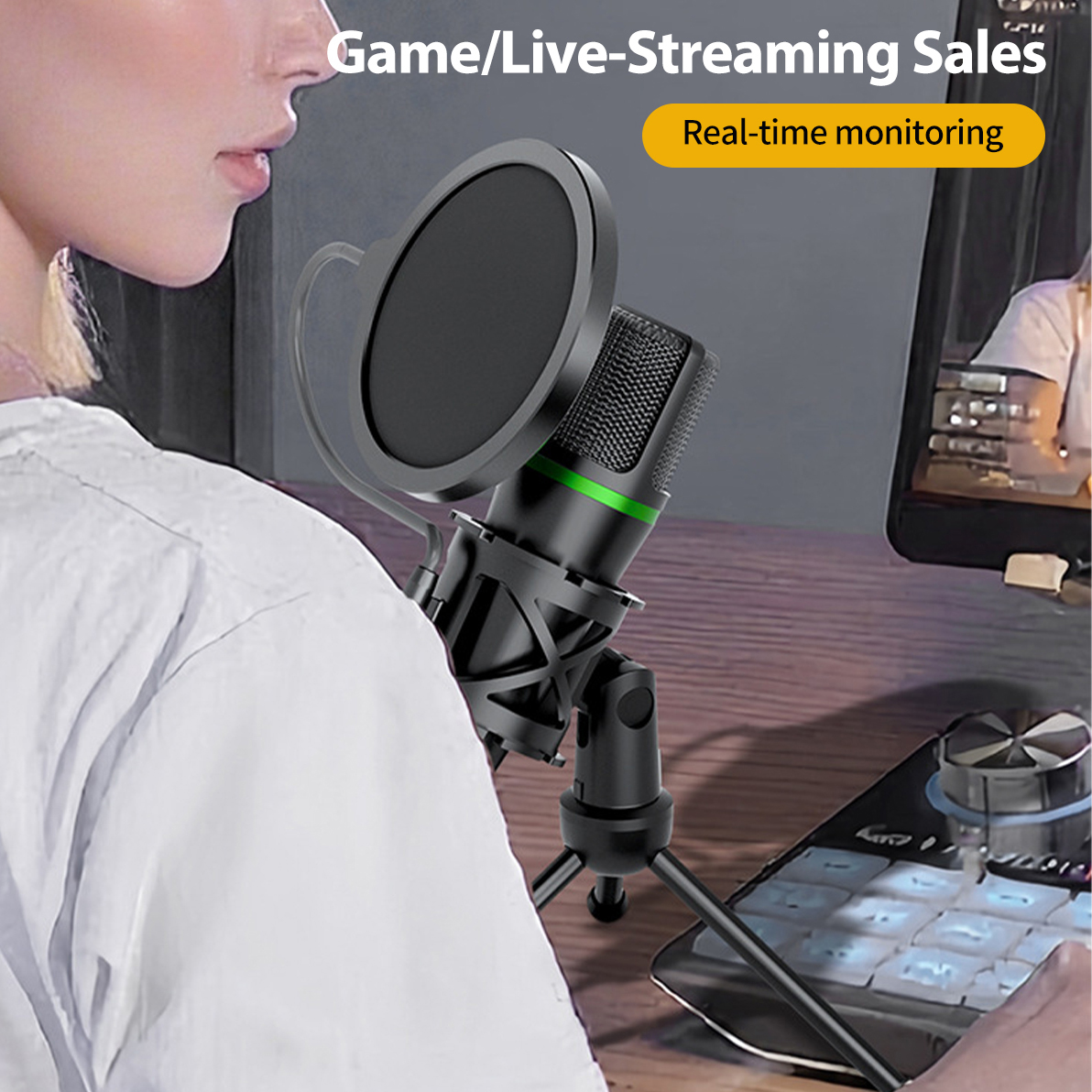 Condenser Microphone USB Wired - Laptop Accessories Cool ulasan dan harga