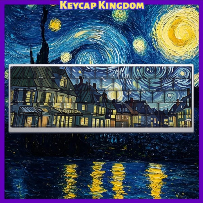 Van Gogh Starry Sky Theme Keyc - Laptop Accessories Cool ulasan dan harga