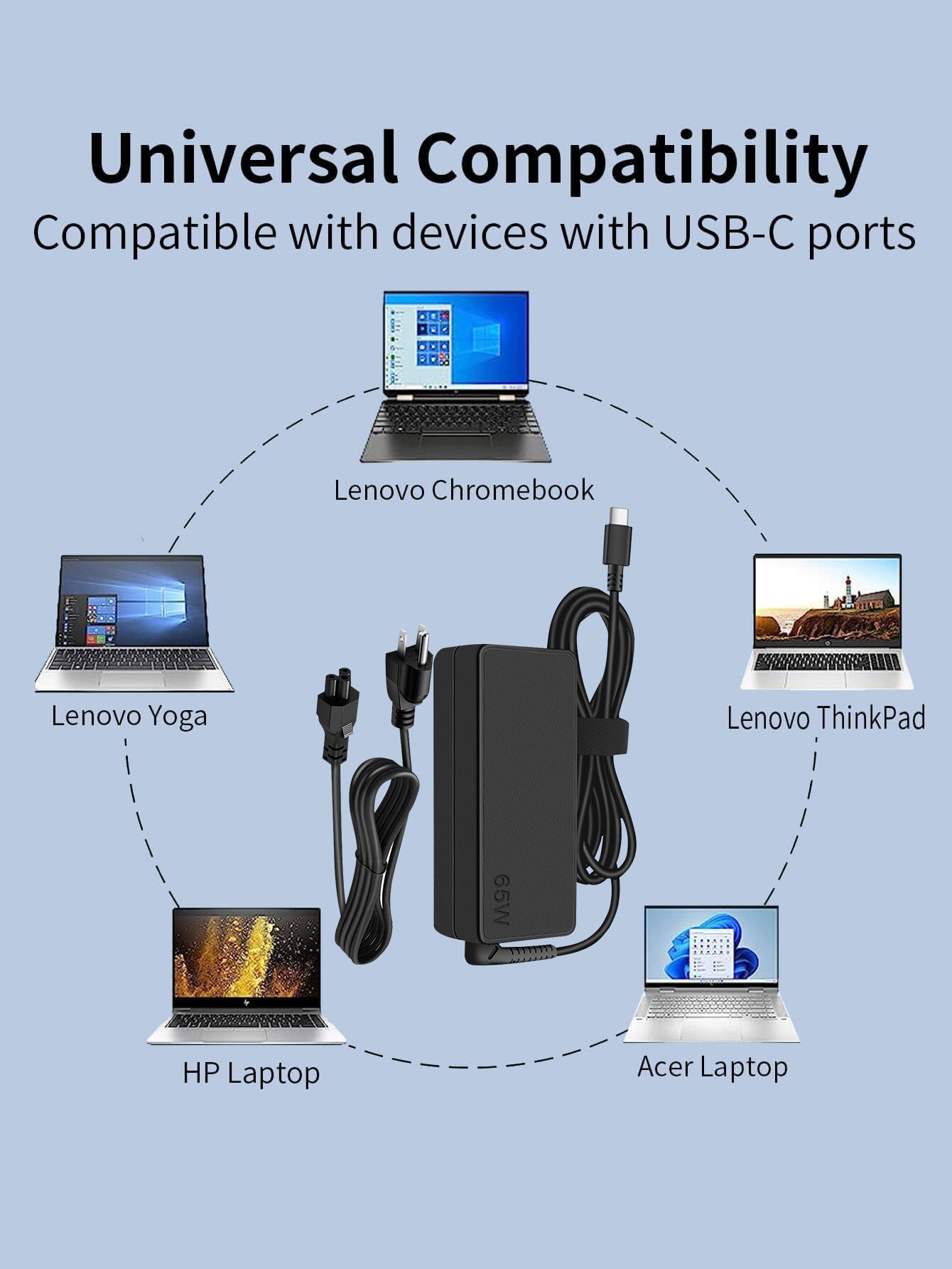 Reletech 65W USB C Laptop Char - Laptop Accessories Dell ulasan dan harga