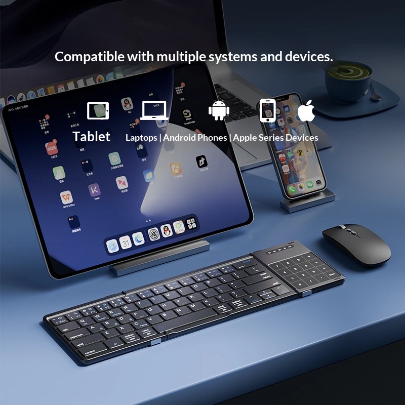 Mengzu Tri Fold Wireless Bluet - Laptop Accessories Gaming ulasan dan harga